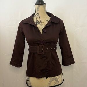 Y2K Costa Blanca plum Belted Jacket